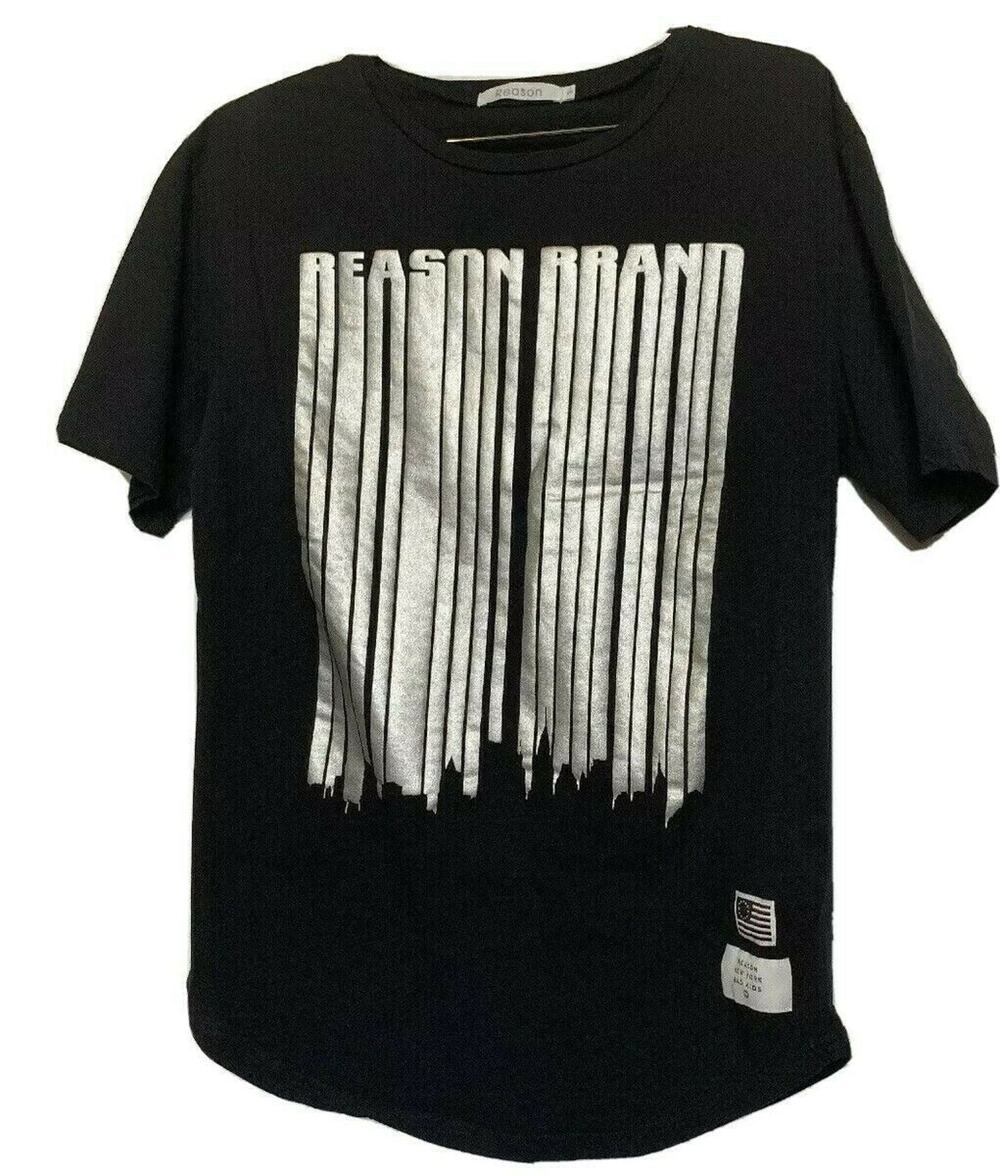 Reason new york bad kids men t-Shirt Black Gray Logo sz small tee Short Sleeve